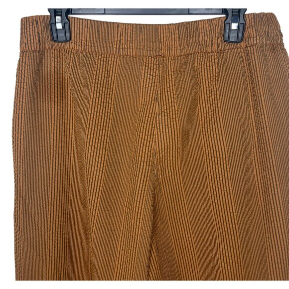 Free People Womens Star Of Wonder Striped Brown Wide-Leg Pants Medium - Picture 13 of 15